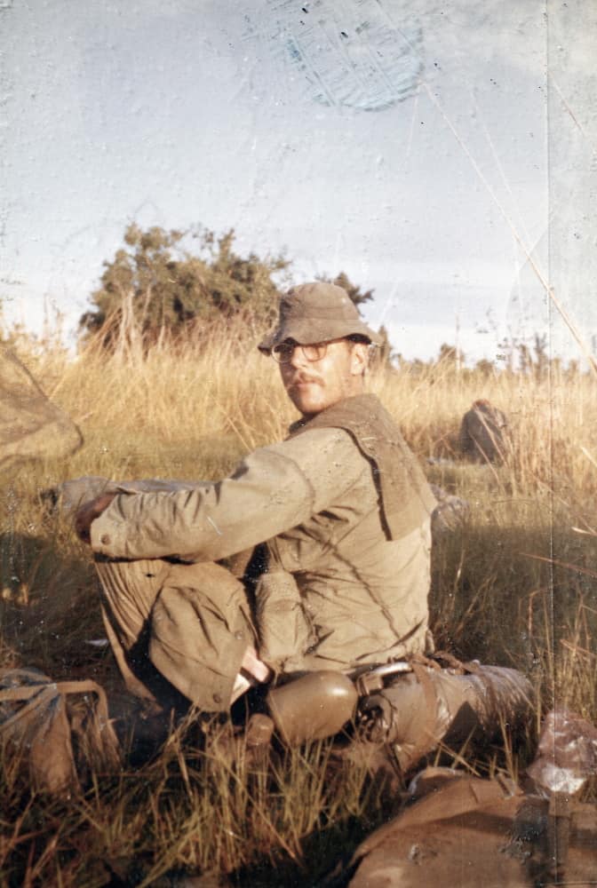 A family photo shows Rob Jackson in Vietnam, where he was an Army medic in 1970-1971. Jackson served in the war as a conscientious objector and did not carry a gun. In a Washington, D.C., ceremony this week, Jackson is scheduled to receive a Silver Star for saving several soldiers lives in 1970.