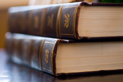 law books in a stack