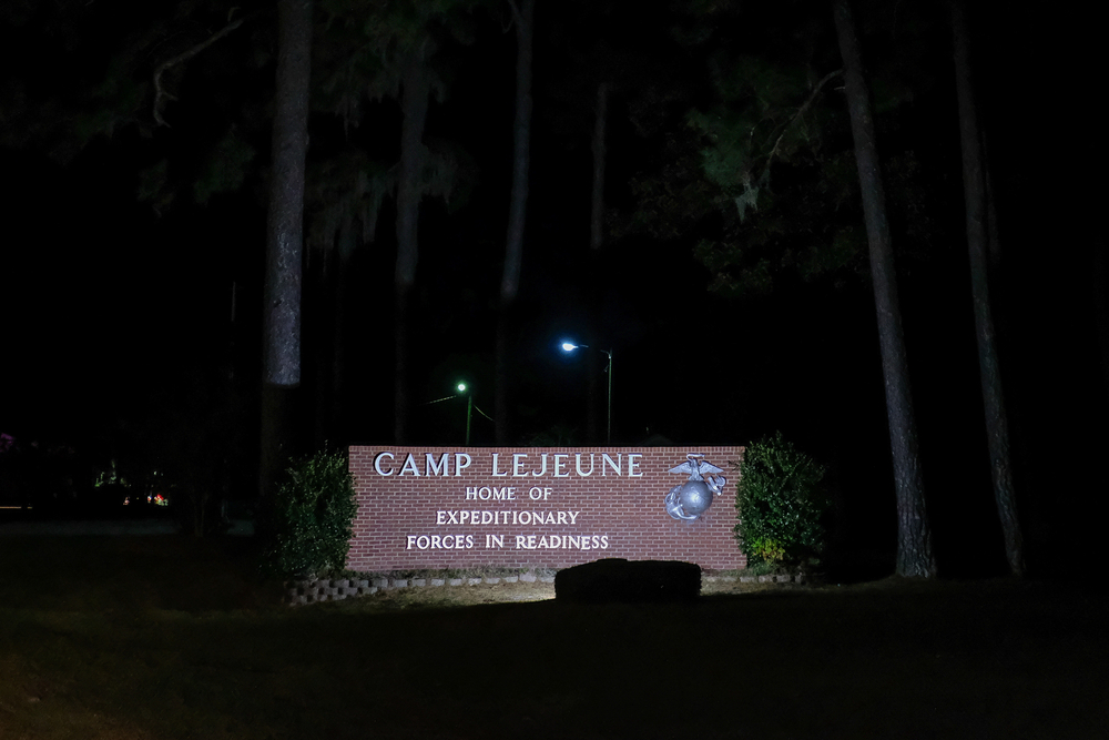 the camp Lejeune by night after the Amphibious Bold Alligator Exercise organized by the US Navy